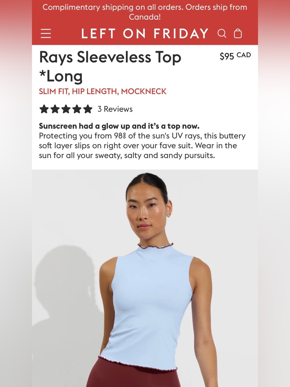 Left on Friday Sleeveless top